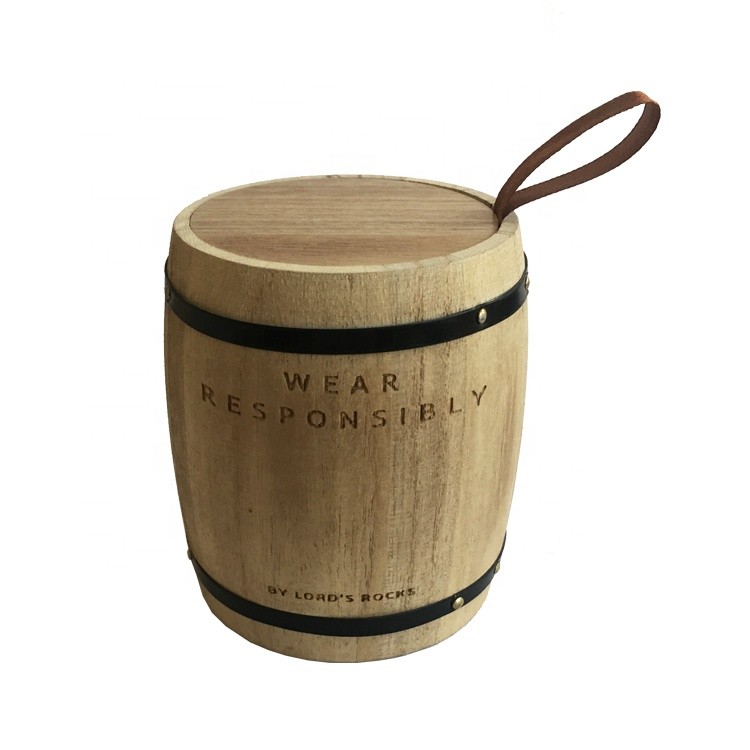 New design customized pine beech plain wooden color storage wooden coffee barrels
