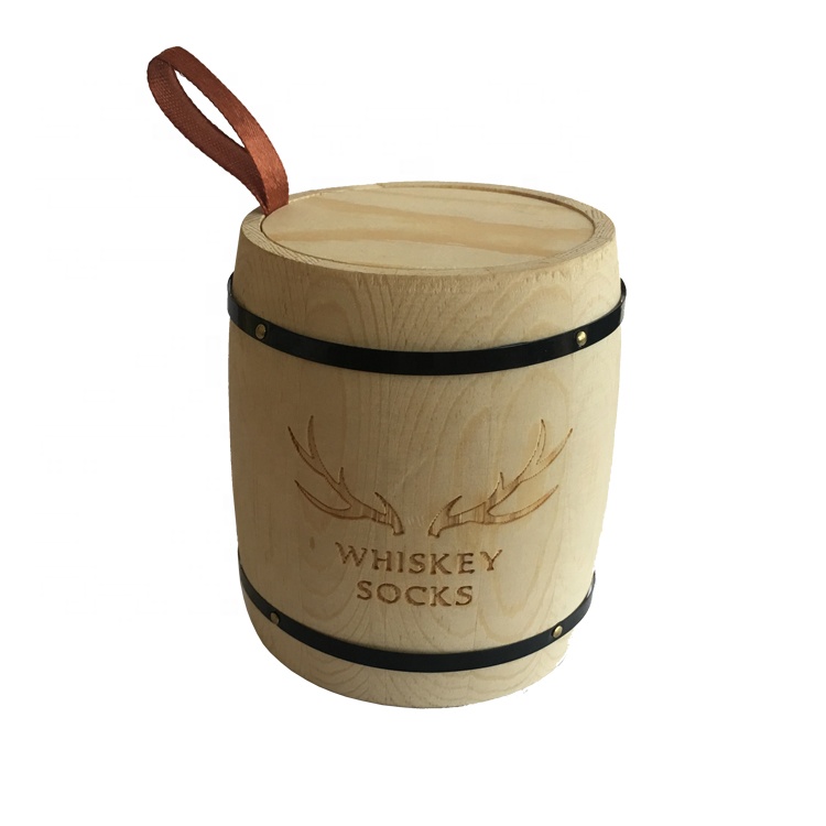 Qingdao high quality mini antique pine paulownia wooden barrels for coffee packing