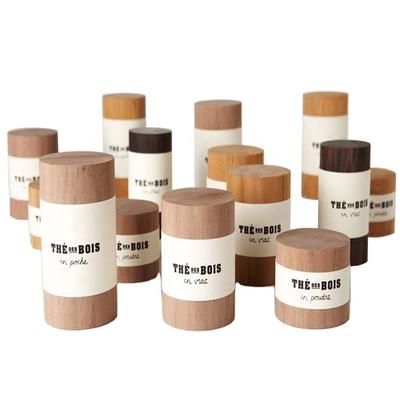Good Quality Custom Wooden Tea Storage Box jar Canister Cask for Tea Coffee Candy