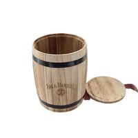 customized eco-friendly solid mini craft wooden coffee beans candy storage barrls small wooden barrel coffee keg