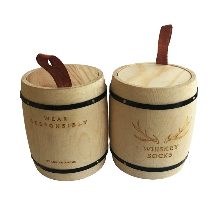 natural color vintage small mini decorative wooden coffee bean barrel storage container wholesale
