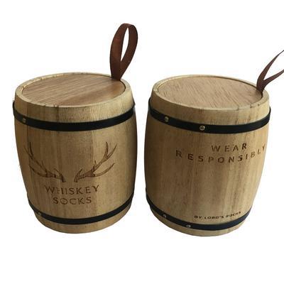 small craft wooden coffee storage barrel decoration with lid wooden barrel packaging manufacturers