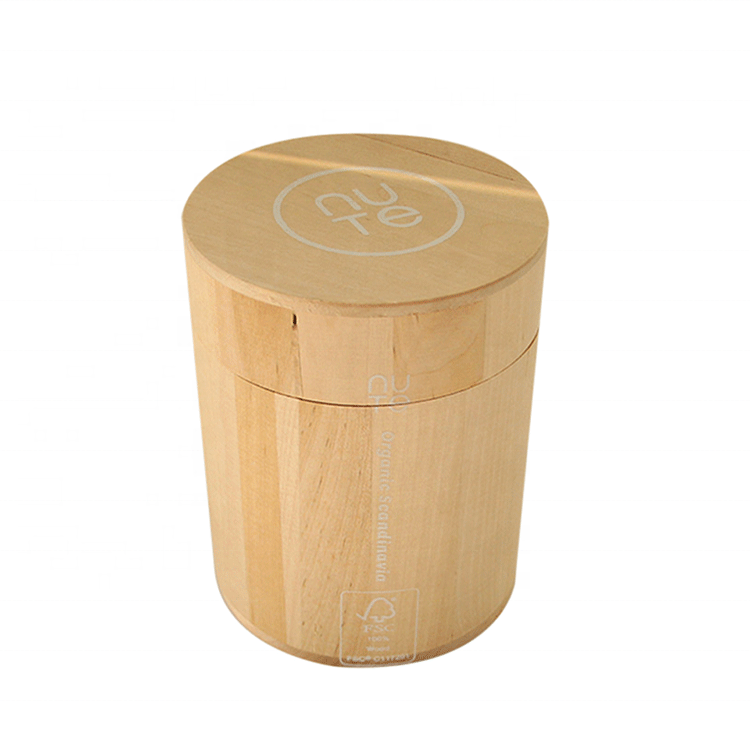 Hot sale unfinished small wooden cylinder box
