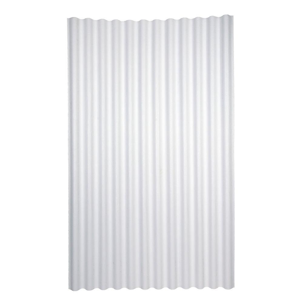 Corrugated Roof Panel in White Aluminum Alloy