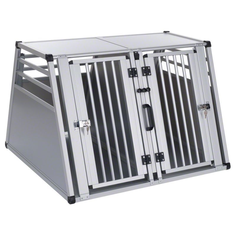 Aluminum double cog cage,aluminum folding dog cage
