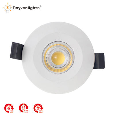 Die cast Aluminium ip65 firerated led downlights fixed fireproof 5w recessed down light