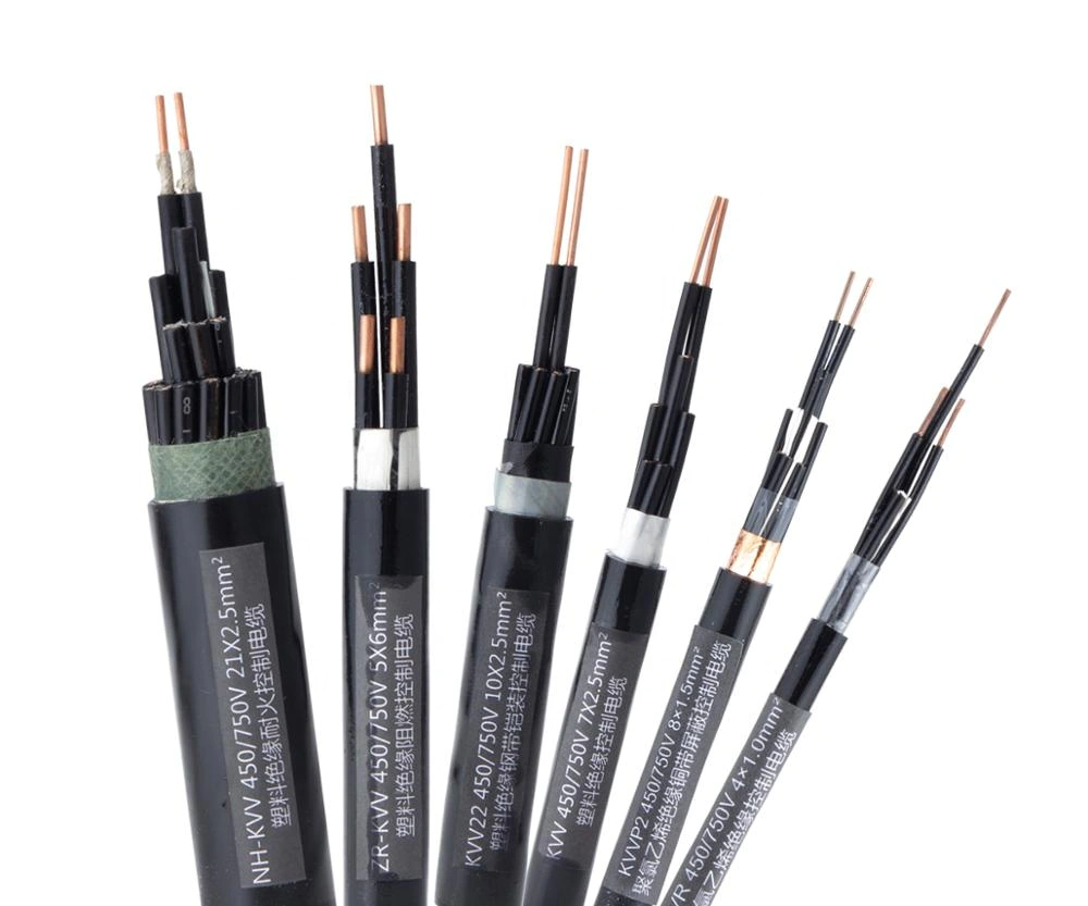 Guangdong cable manufactured4 Cores 2.5mm KVV 450/750V PVC Control Cable for power station industrial