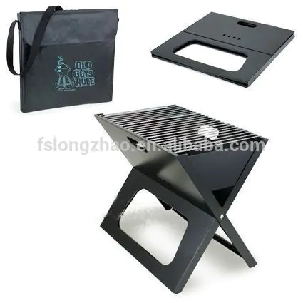 Smokeless X shaped Notebook Foldable BBQ charcoal grill