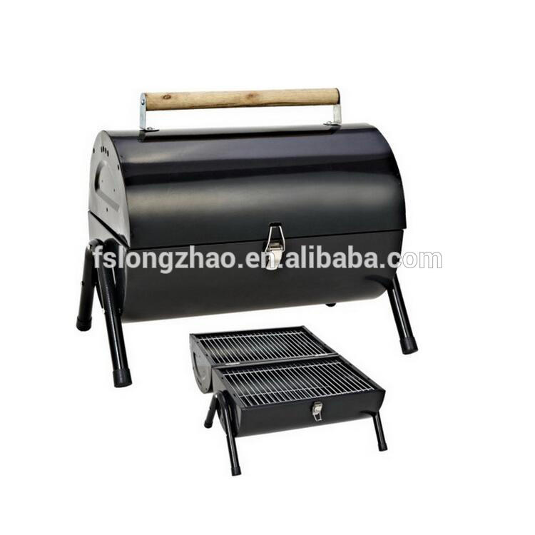 Metal Material barrel folding portable charcoal bbq grill