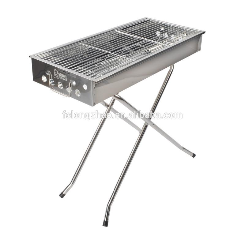 Picnic camping folding stainless steel outdoor bbq grill