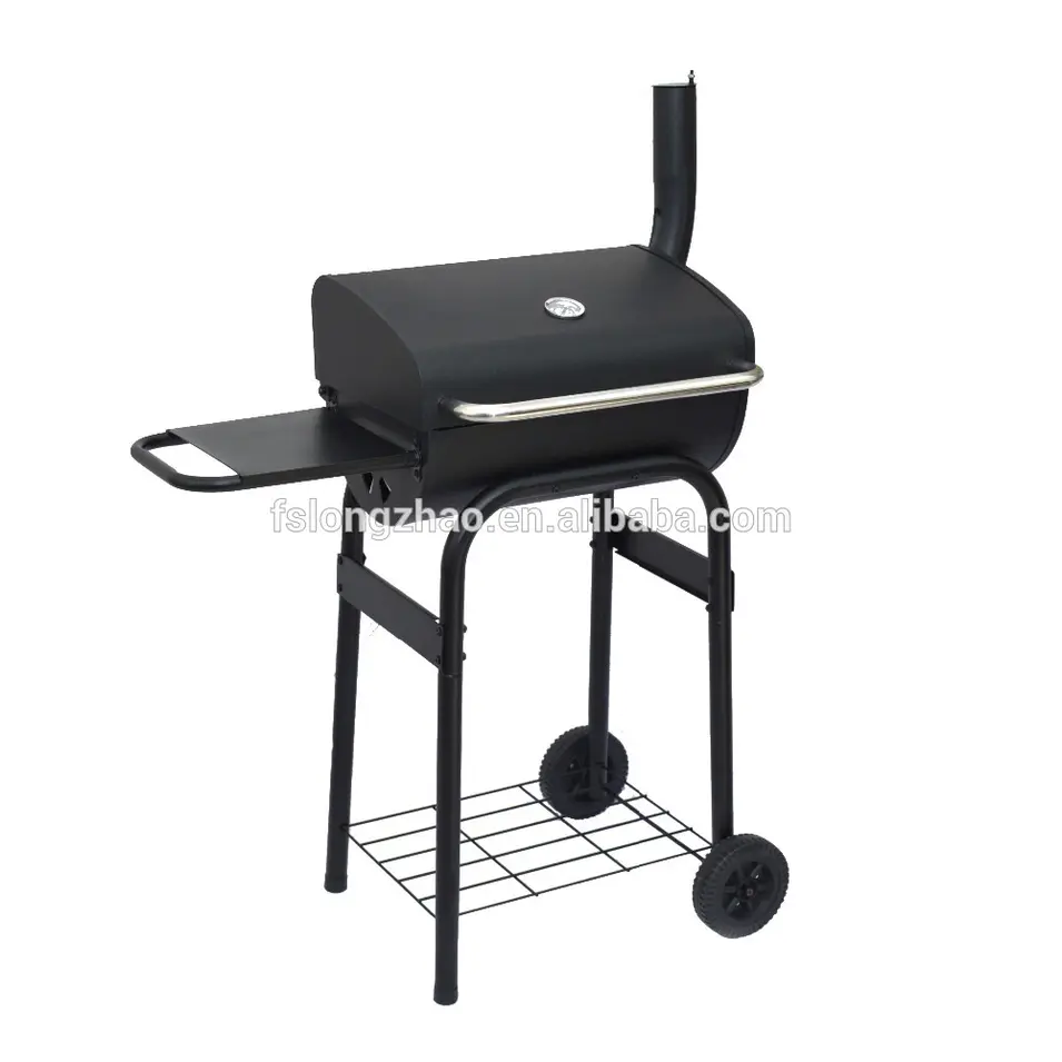 New smoker with chimney metal charcoal balcony bbq grill