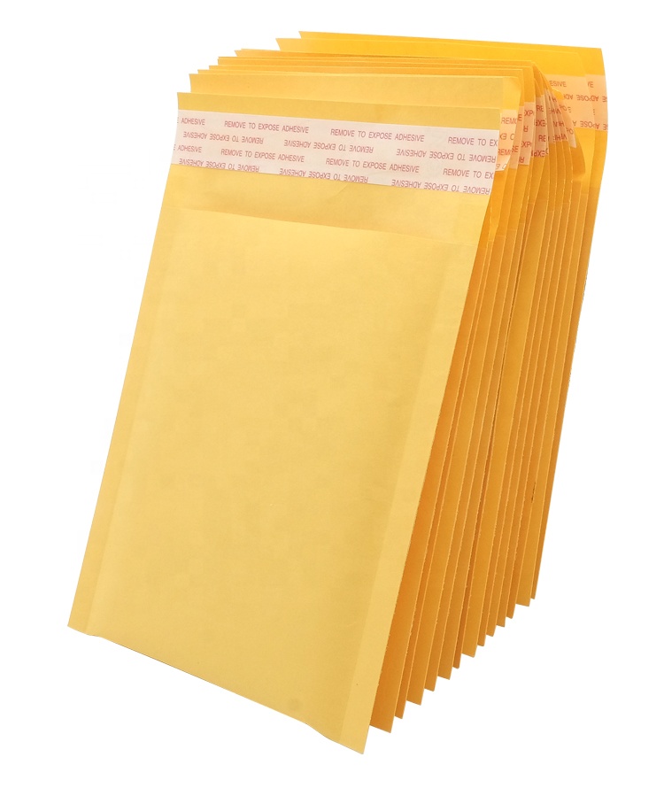 Biodegradable White Kraft Paper Bubble Pack Envelope Express Mailing Bag
