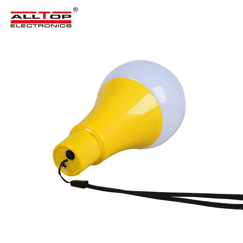 ALLTOP Factory direct selling camping outdoor portable solar rechargeable 5Watt Emergency Bulb light