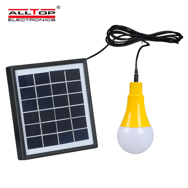 ALLTOP Factory direct selling camping outdoor portable solar rechargeable 5Watt Emergency Bulb light