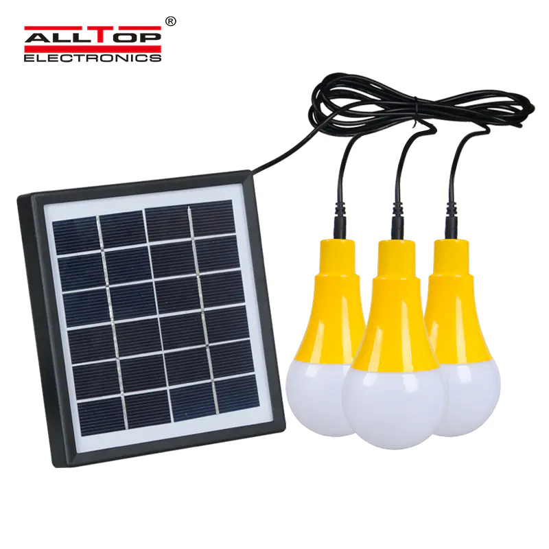 ALLTOP solar battery rechargeable outdoor indoor 5w solar led bulb light