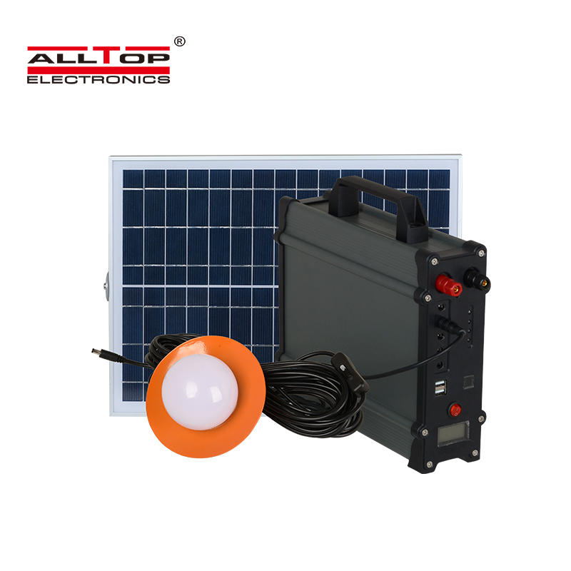 ALLTOP High quality electricity generating Off-Grid solar system 20w 30w 50w 100w solar lighting panel power system