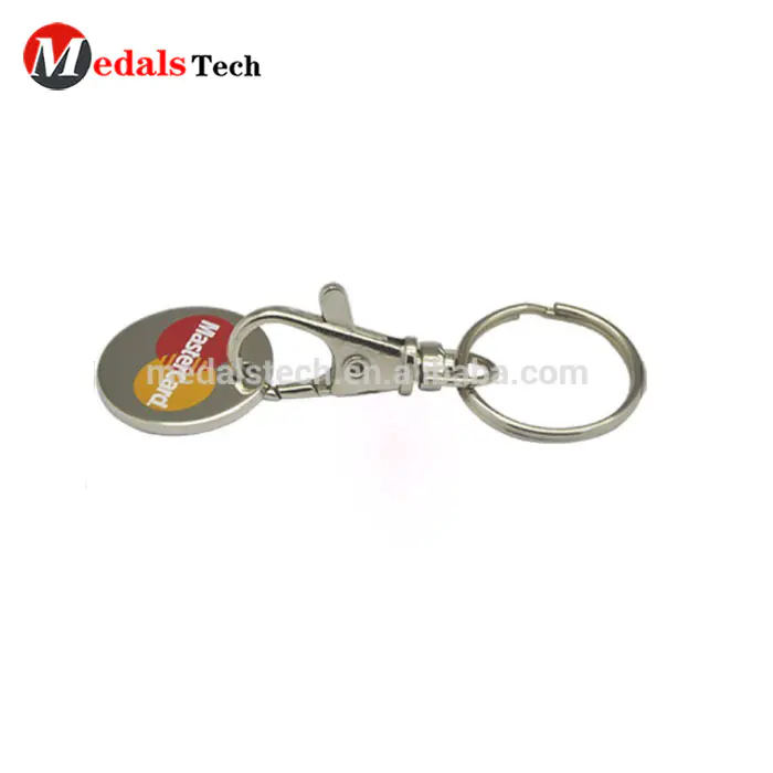 Popular USA style sticker epoxy dog tag keychain with 25mm keyring