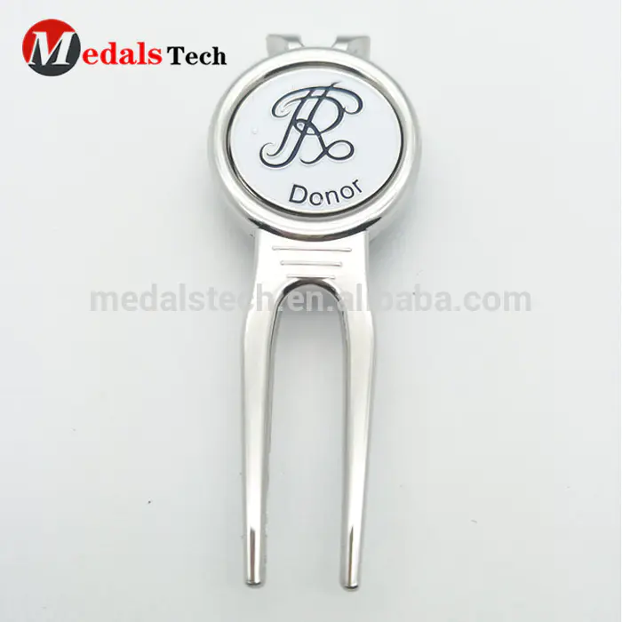 Ready mold customized metal golf bottle opener divot tool with ball marker
