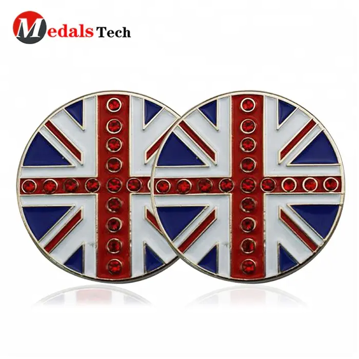 2019 new style personalized cheap metal golf ball markers wholesale