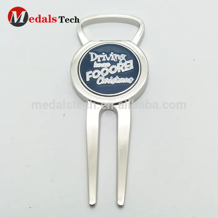 New product bulk metal silver pocket divot repair tool with ball marker