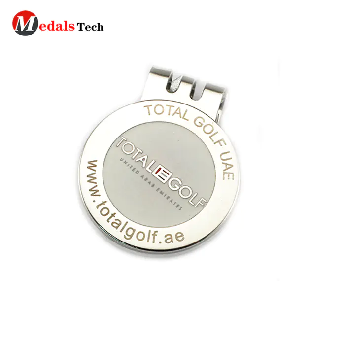 2019 Best selling engraved logo zinc alloy magnet club golf cap clip