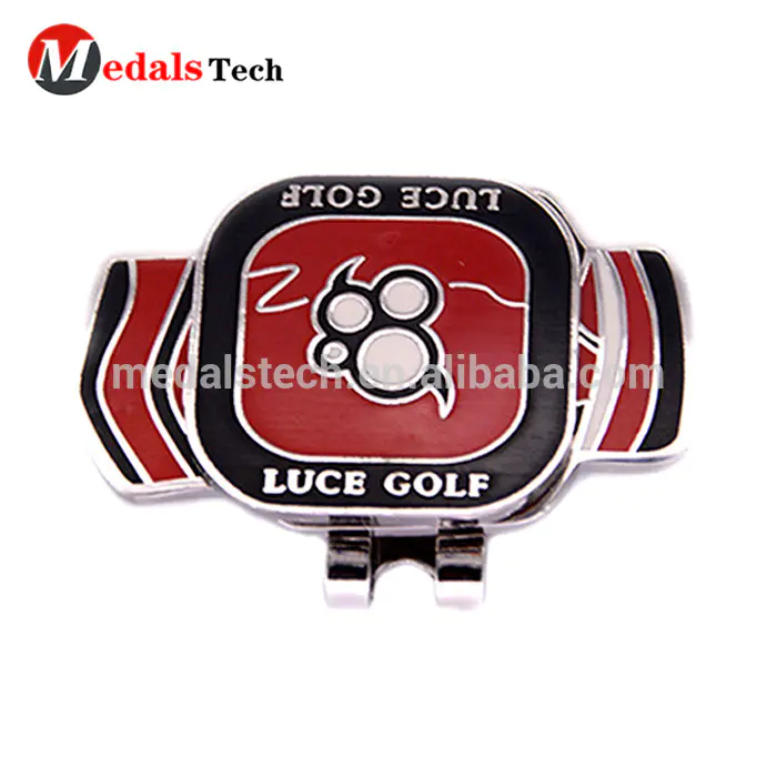 China manufacturer beautiful car logo metal golf hat clip with magnet