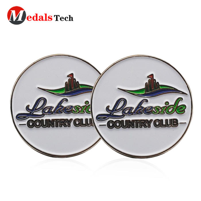 China manufacturer gold custom sports magnet metal golf ball marker