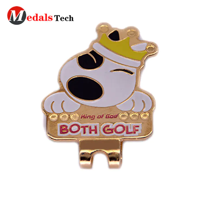 Customized engravedlogo cheap mini metal golf cap clip