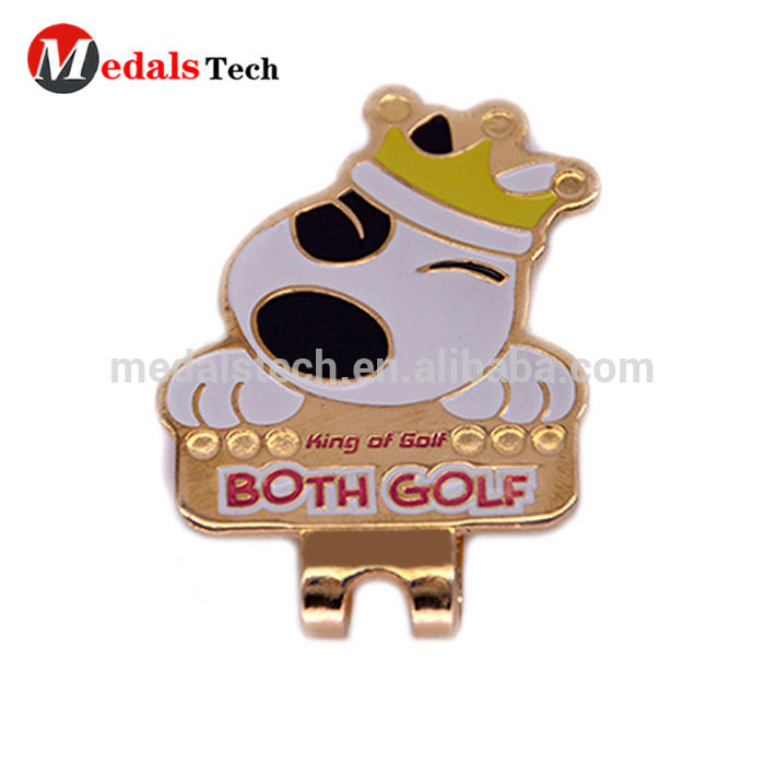 Promotional customized animal golf cap clip,lovely dog golf cap clip