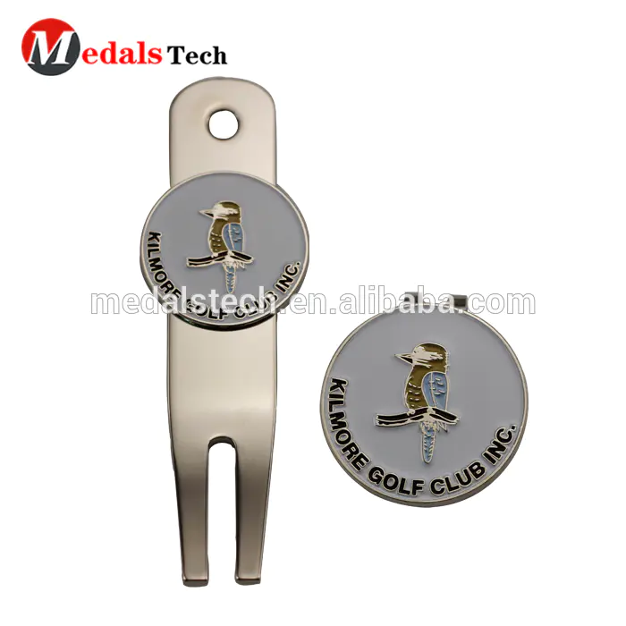 Custom bulk repair tool metal golf divot tool magnetic hat clip