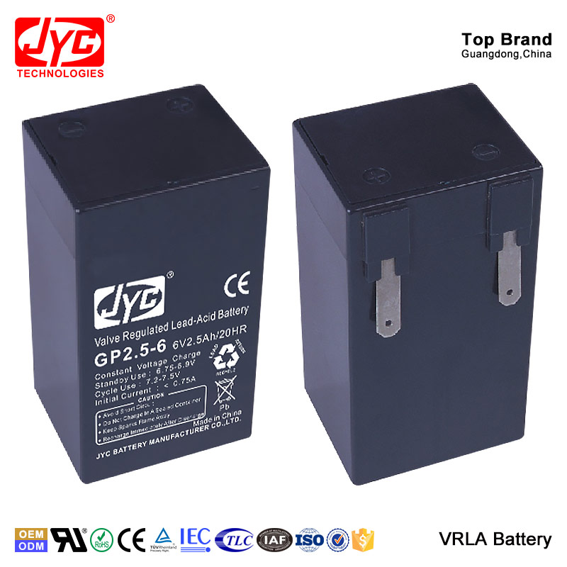 ISO CE RoHS TLC Authenticated VRLA 6 Volt 6V 2.5Ah Battery-MERITSUN