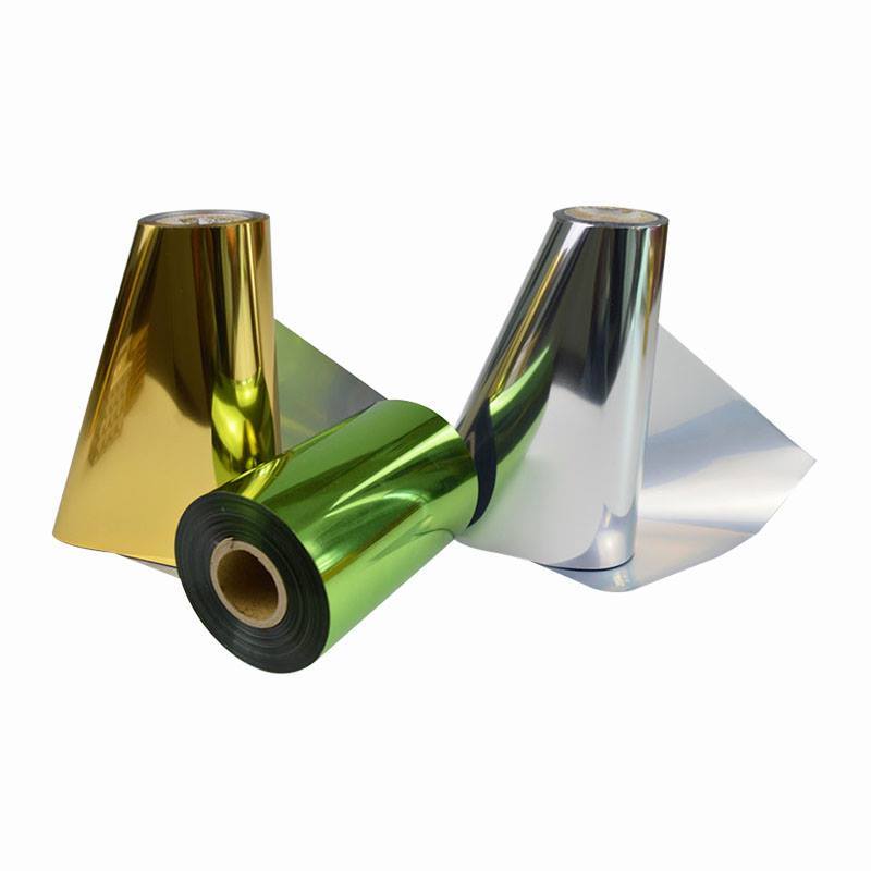 pet metalizedPolyestergreen color thermal lamination film For Paperboard