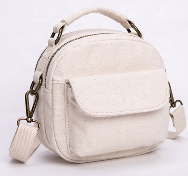 2020 High Quality wholesale mini canvas crossbody bag with single long sling shoulder bag for women