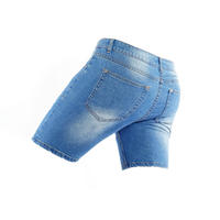 Jeans men's light blue denim shorts wholesale men's short jeans