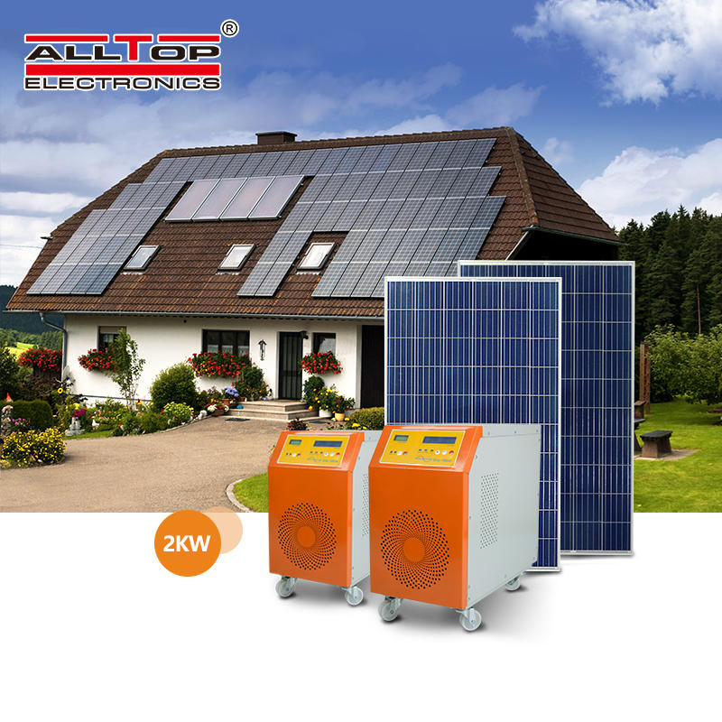 On grid 5kw solar panels generating electricity for home solar power system