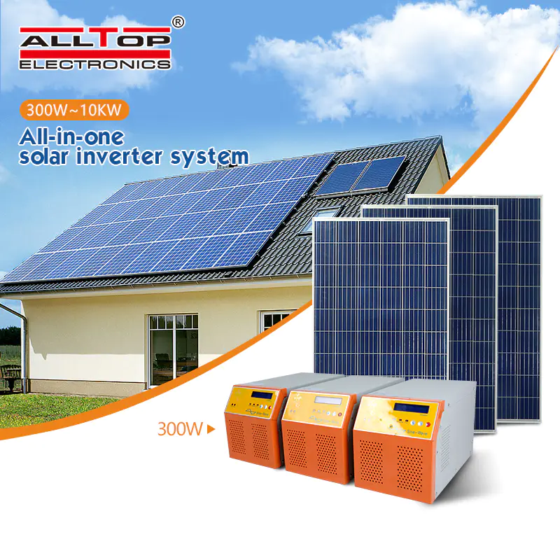 On grid 5kw solar panels generating electricity for home solar power system