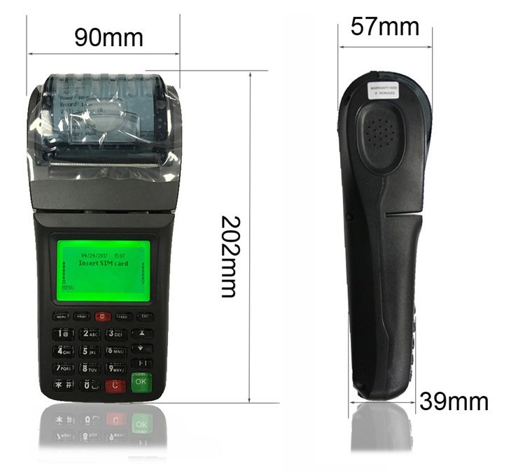 Handheld Wireless 3G Wifi POS Bill Machine With Thermal Paper Printing