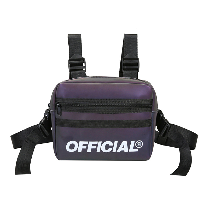 Osgoodway2 Trendy vest reflective colorful functional tactical sling bags cross front chest bag