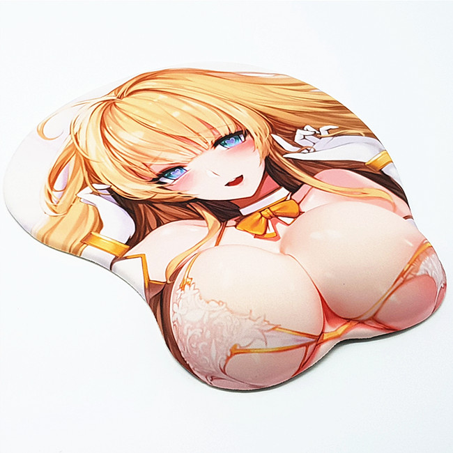 New arrival gel wrist support wholesale new style sexy anime 3d gaming breast costom mouse pad