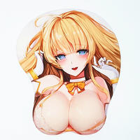 Tigerwings sexy breast arm rest wrist support gel mouse pad