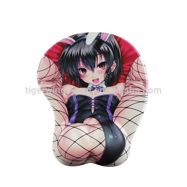 Tigerwings transparent girl sexy 3d breast computer mouse pad
