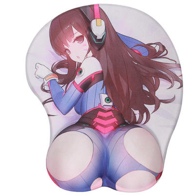 Tigerwings best ergonomic custom oppai silicon gel breast mouse pad for adult with hand rest