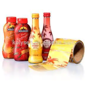 pet shrink sleeve with perforated and tear line shrink wrapping plastic drink bottle labels soft shrink film