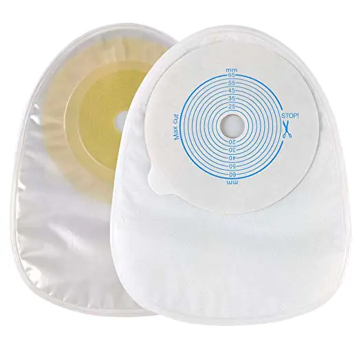 2020 One Piece Emergency Stoma Bags Transparent Ostomy Bag