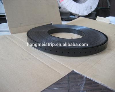 China manufacturer high quality best price thomas carbon black painted steel strip with holes