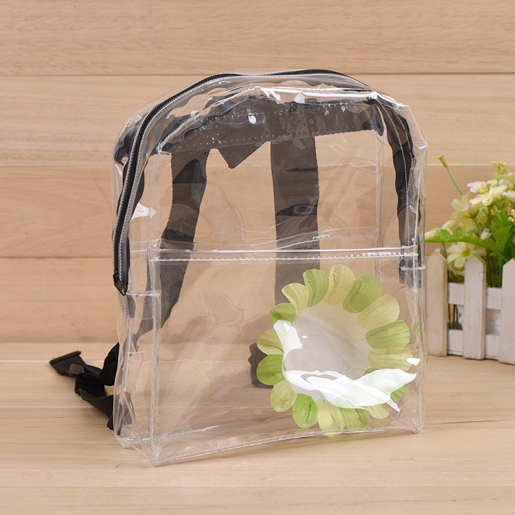 Strong Waterproof Clear School Student Transparent PVC Backpack