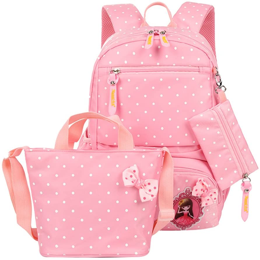 Customized3Pcs Elementary Kids School Backpack Bookbag Set for Teens Girls School Bag with Handbag