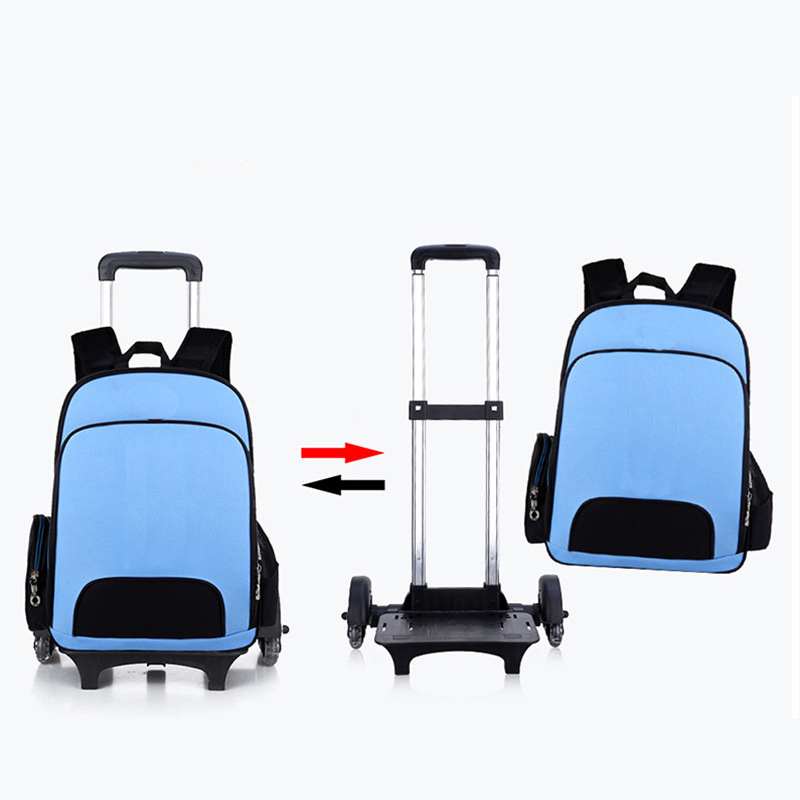 Children school bag trolley backpack with wheeled for Kids
