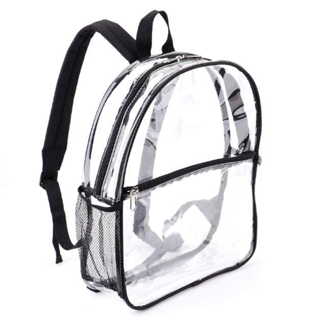CustomizedTransparent PVC School Mini Backpacks See Through Outdoor Bag Security