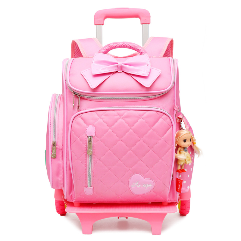 Cute Pupils trolley bag Student Durable Rolling Trolly Bag